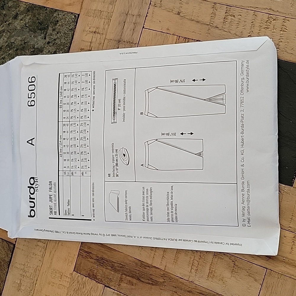 BURDA Style Skirt Pattern - Picture 2 of 3
